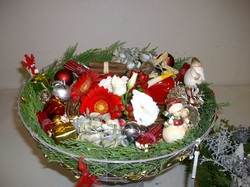 ART FLORAL : Noël étoile ou couronne revisitée